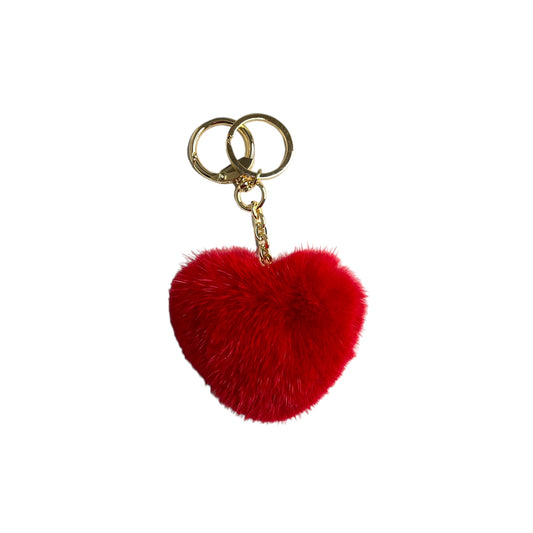 Mink Heart Keychain